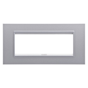 Placă lux - in technopolymer - 6 module - titan monocrom - Chorusmart Gewiss GW16206YT