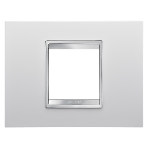 Placă lux - în tehnopolimer - 2 module - alb - Chorusmart Gewiss GW16202TB