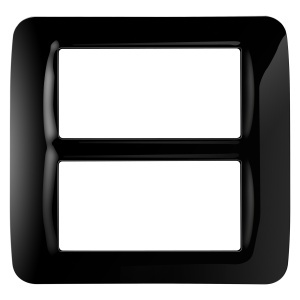 Placă superioară sistem - finisare lucioasă DIN tehnopolimer - 8 circuite (4+4 suprapuse) Gewiss GW22517