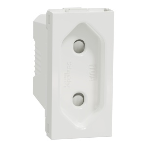 Priza 2P 10A, 1m, alb Schneider New Unica NU303118