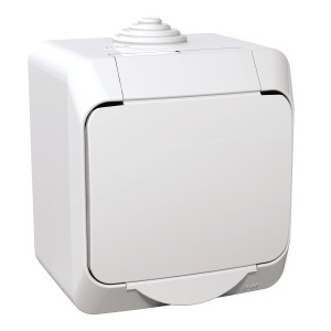 Priza pin alb/capac alb Schneider Cedar Plus WDE000540