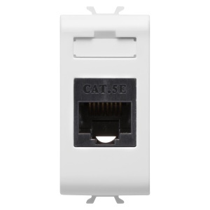 PRIZĂ RJ45 - CATEGORIA 5e - UTP - 1 MODUL - ALB LUCIOS - Chorusmart Gewiss GW10421