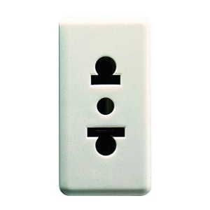 Priză standard euro-americană 250/125V c.a. - 2P+E 15A - 1 modul - sistem alb Gewiss GW20212