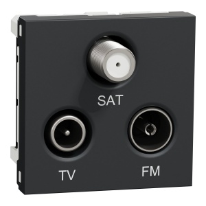 Priza TV/FM/SAT, individual 2m, antracit Schneider New Unica NU345054