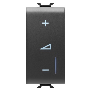 Regulator electronic universal - buton - 230V AC 50/60HZ - 1 modul - negru satinat Gewiss GW12572A