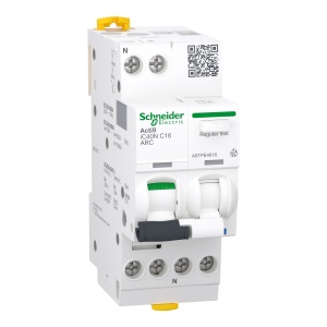 A9 iC40N ARC 1PN 16A C MCB AFDD Schneider Acti9 iC40 ARC A9TPE4616