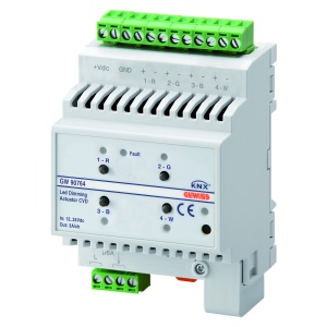 ACTUATOR CU VARIATOR PENTRU LED - 12-24Vcc - CVD - 4 CANALE - KNX - IP20 - 4 MODULE Gewiss GW90764