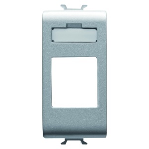 Adaptor pentru conectori de date carcasă - tip amp/mufă trapezoidală - 1 modul - titan Gewiss GW14431