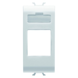 Adaptor pentru conectori de date carcasă - tip amp/mufă trapezoidală - 1 modul - alb Gewiss GW15431