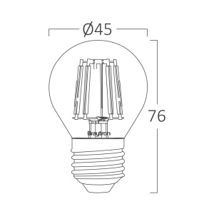 BEC LED CU FILAMENT TR 6W G45 630lm 3000K E27 - Img 3