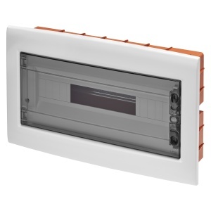 Carcasă încastrată cu ușă transparentă fumurie 18 module IP40 Gewiss GW40608