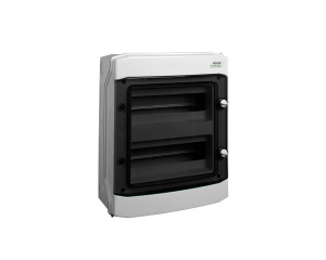 Cofret de distributie din plastic, montare aparenta, IP65, 2 rânduri, 2x12 module Noark 101495