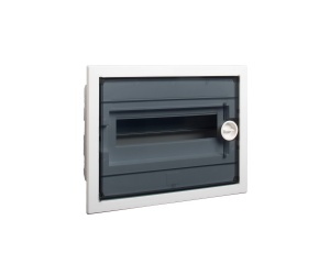 Cofret de distributie din plastic, usa plata trasparenta, montare incastrata , IP40, 1 rand, 12 module Noark 101529