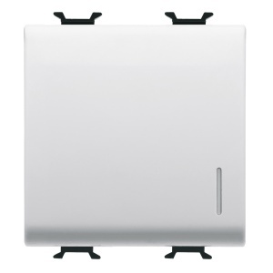 Comutator bidirecțional 1P 250V c.a. - 16AX iluminat - cu difuzor - 2 module - alb Gewiss GW15072