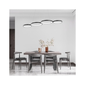 CORP DECORATIV LED 60W 3in1-Telecomanda-DIM PD1-RND NELA NEGRU - Img 2