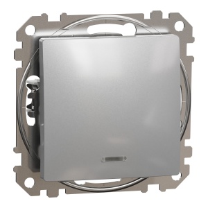 Intrerup. rev. 10A LED loc. albas., alu Schneider Sedna Design & Elements SDD113111L