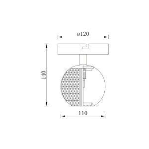 LAMPA DE PERETE S001C-1H-1xG9-AURIU STICLA - Img 4