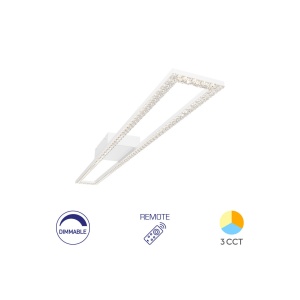 LUSTRA LED 40W CRYSTAL-3IN1-telecomanda-DIM-ALB