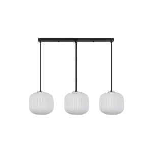 PENDUL LINIAR S009S-3H-1xE27-OPAL-NEGRU - Img 3