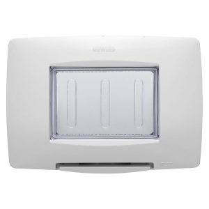 Placă etanșă standard italiană - 3 circuite IP55 - alb - Chorusmart Gewiss GW16703TBN