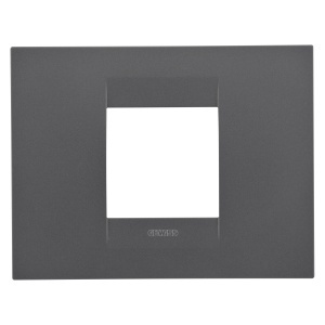 Placă geo - in tehnopolimer vopsit - 2 module - negru satinat - Chorusmart Gewiss GW16402VN