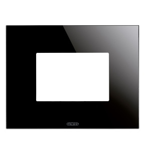 Placa ice - in glass - 3 module - negru - Chorusmart Gewiss GW16903CN