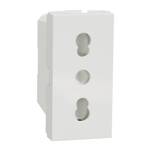 Priza italiana 1m 16A 2P+E, alb Schneider New Unica NU302318