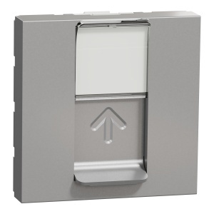 Priza RJ45, CAT5 UTP, 2m, aluminiu Schneider New Unica NU341130