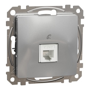Priza telefon RJ11, aluminiu Schneider Sedna Design & Elements SDD113491