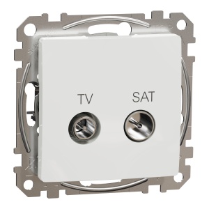 Priza TV SAT intermediara 7dB, alb Schneider Sedna Design & Elements SDD111474S