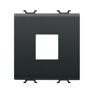 Adaptor pentru conectori de date carcasă - tip amp/mufă trapezoidală - 2 modul - negru Gewiss GW12433