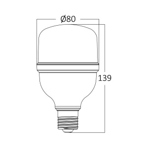 BEC LED 18W T80 4000K 2100LM E27 - Img 3
