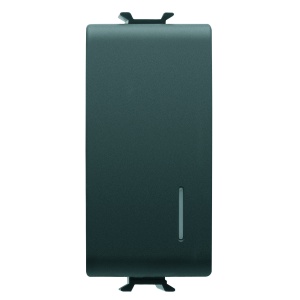 Comutator de mers înapoi 1P 250V c.a. - 16AX iluminat - cu difuzor - 1 modul - negru Gewiss GW12092