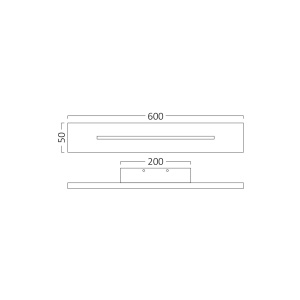 CORP LED PT PERETE 20W 3000K LEVA-WL600-RCT NEGRU - Img 5