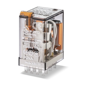 General purpose relays (A): 7 A. Nr.contacts: 4 Contacts configuration: CO Contact Finder 553490240040
