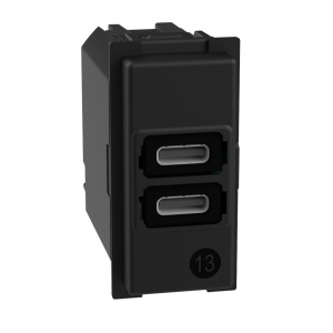 Incarcator dublu USB Tip C+C, 1M Bticino Living Now K4191CC