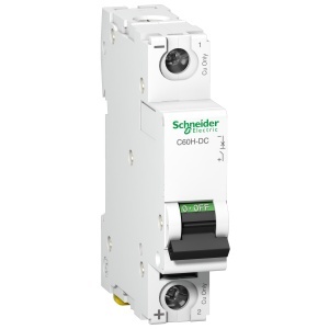 Intrer. aut. C60H-DC 250Vcc 6A 1P C Schneider Acti9 C60H-DC, Acti9 C60PV-DC A9N61506