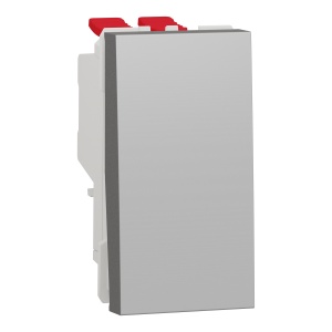 Intrerupator cruce 10A 1m alu Schneider New Unica NU310530