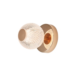 LAMPA DE PERETE S001C-1H-1xG9-AURIU STICLA