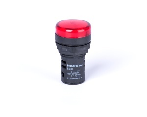 Lampă semnalizare cu montaj pe uşă, capişon înalt, rezistiv, roşu, 24V AC/DC Noark 105465