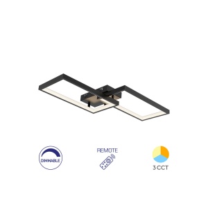 LUSTRA LED 40W NELA-SS1-RND telecomanda IP20 NEGRU