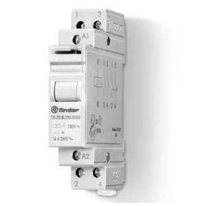 Modular step relays Nr.contacts: 2 Contacts configuration: NO Contact Material: AgSnO2 Finder 202282300000