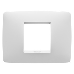 O placă - DIN tehnopolimer vopsit - 2 module - alb satinat - Chorusmart Gewiss GW16102VW
