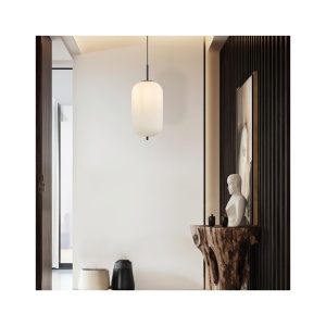 PENDUL S011R-1H-1xE27 OPAL STICLA CILINDRU - Img 2