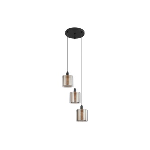 PENDUL TRIUNGHI S008R-3H-3xE14-SLV STICLA - Img 3