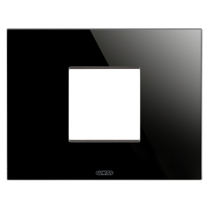 Placă de gheață - în sticlă - 2 module - negru - Chorusmart Gewiss GW16902CN