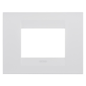 Placă geo - în tehnopolimer vopsit - 3 module - alb satinat - Chorusmart Gewiss GW16403VW