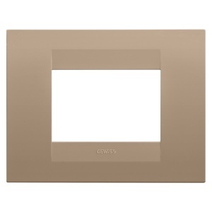 Placă geo - in tehnopolimer vopsit - 3 module - cupru moale - Chorusmart Gewiss GW16403VX