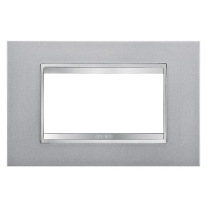 Placă lux - in tehnopolimer vopsit - 4 module - titan - Chorusmart Gewiss GW16204VT