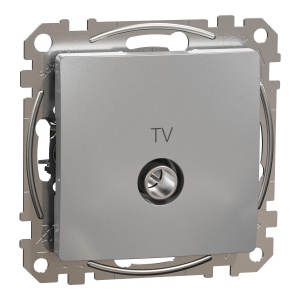 Priza TV intermediara 7dB, alu Schneider Sedna Design & Elements SDD113474